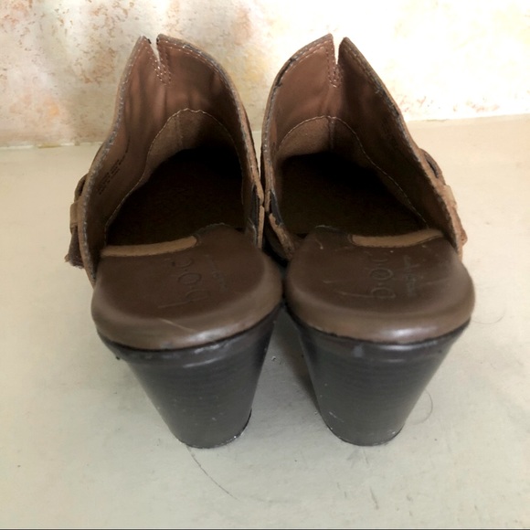 B.O.C. Born of Concept Clogs Mule Beach Leather Comfort Size 8 Distressed Brown - Picture 7 of 11
